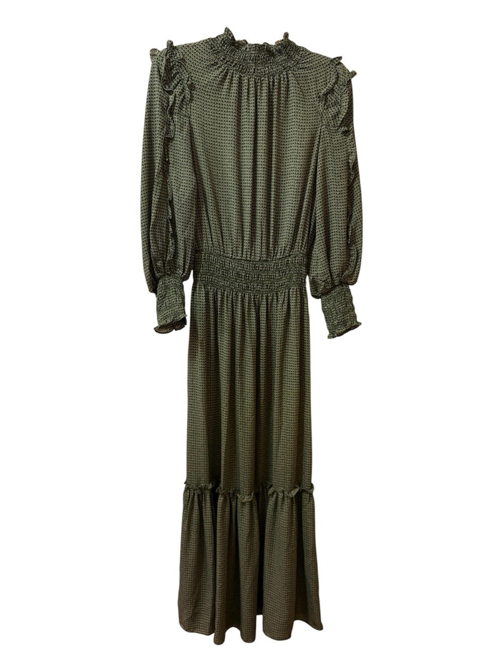 Max Studio Green Smocked Waist Maxi Dress